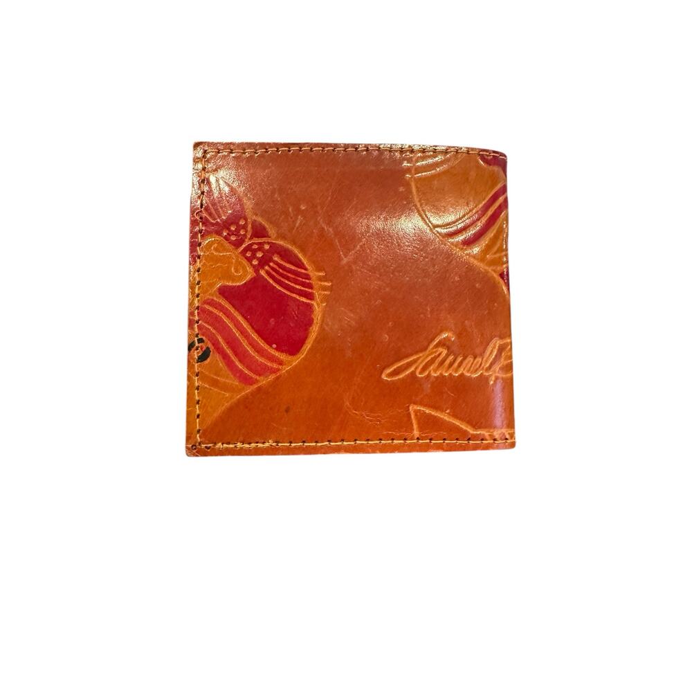 Laurel Burch Leather Cat Design Bifold Wallet - Picture 2 of 13